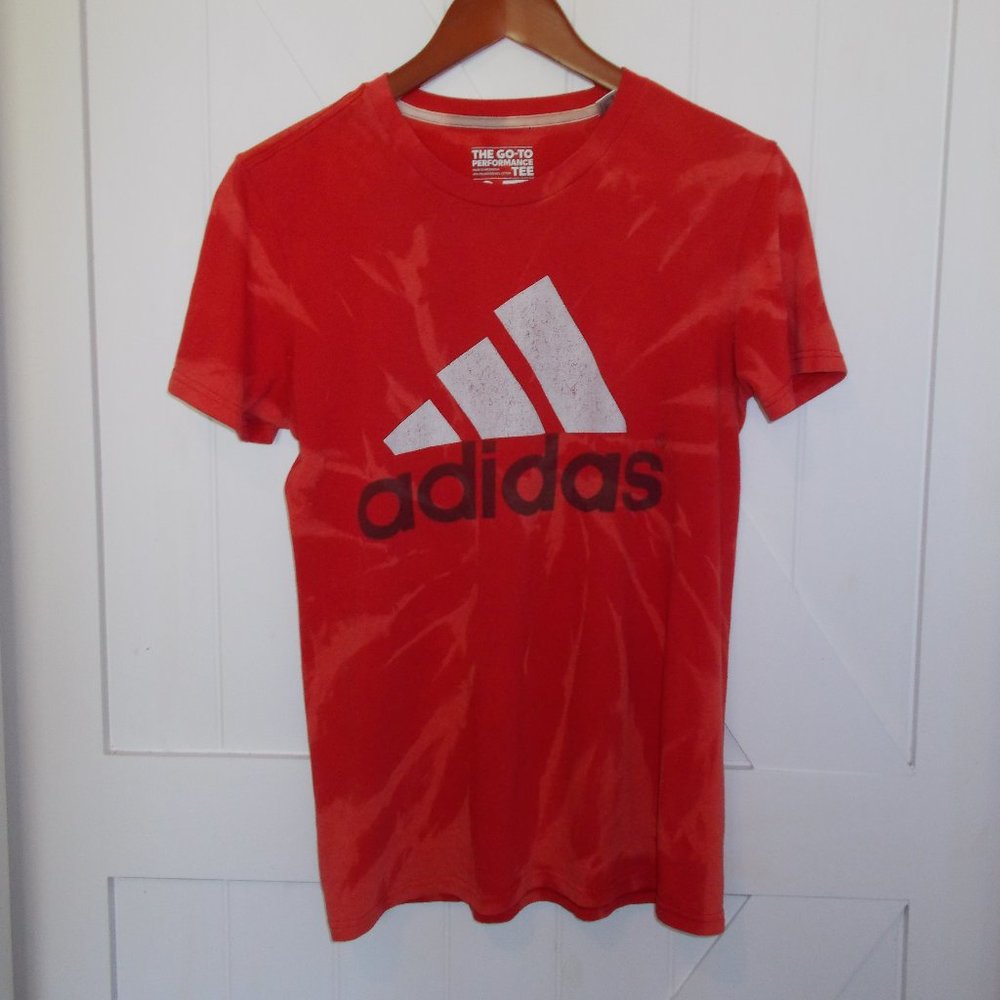 Custom Hand Bleached‎ Upcycled Adidas Graphic T-Shirt